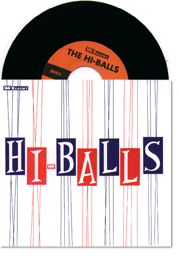 Record sleeve design for The Hi-Balls.