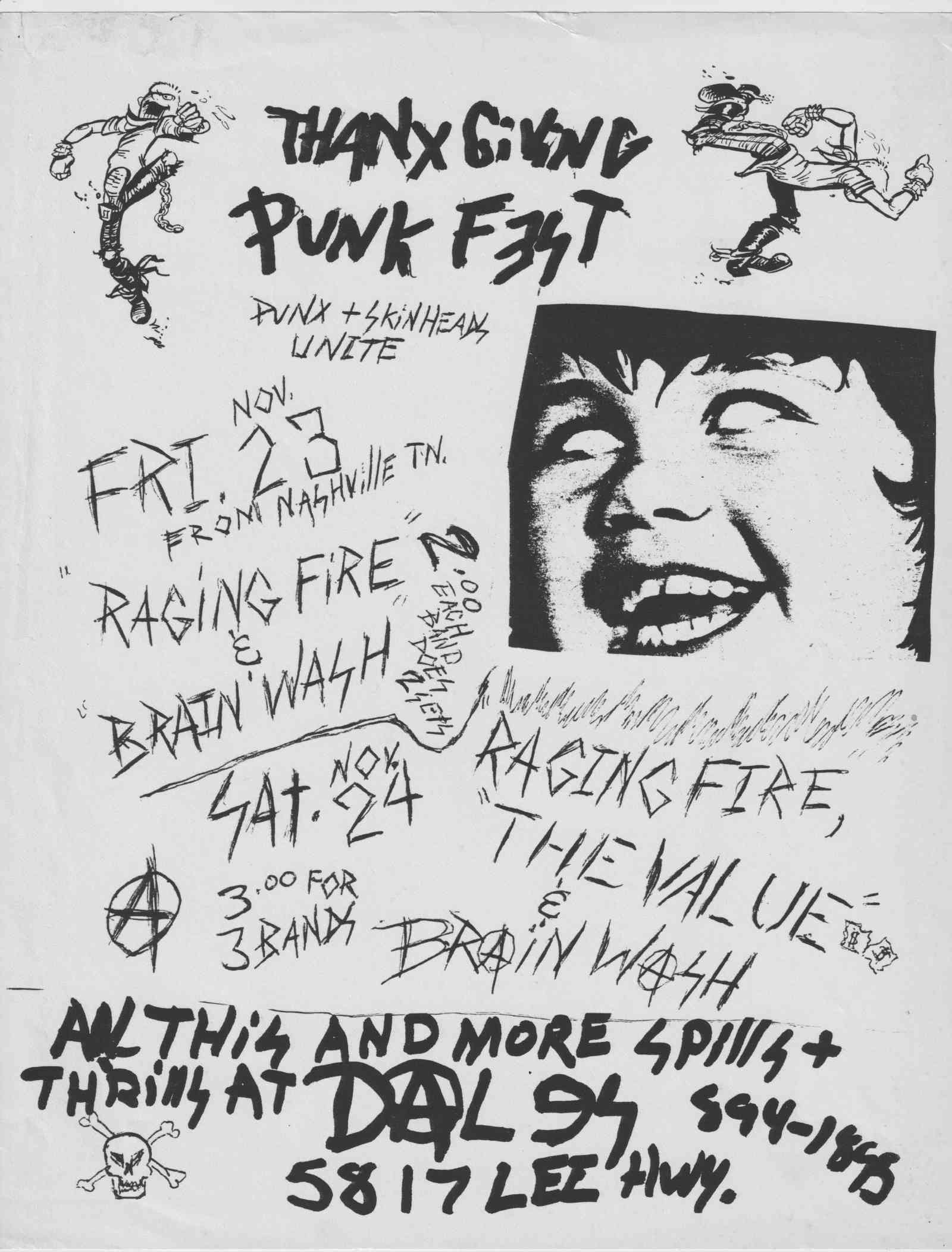 Thanksgiving Punk Fest flyer