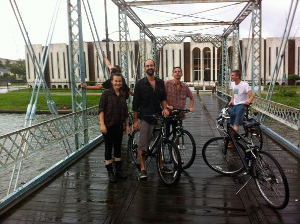 riding bikes before Hurricane Gustav