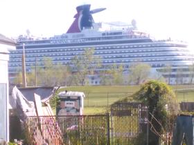 Saw a cruise liner in my backyard.