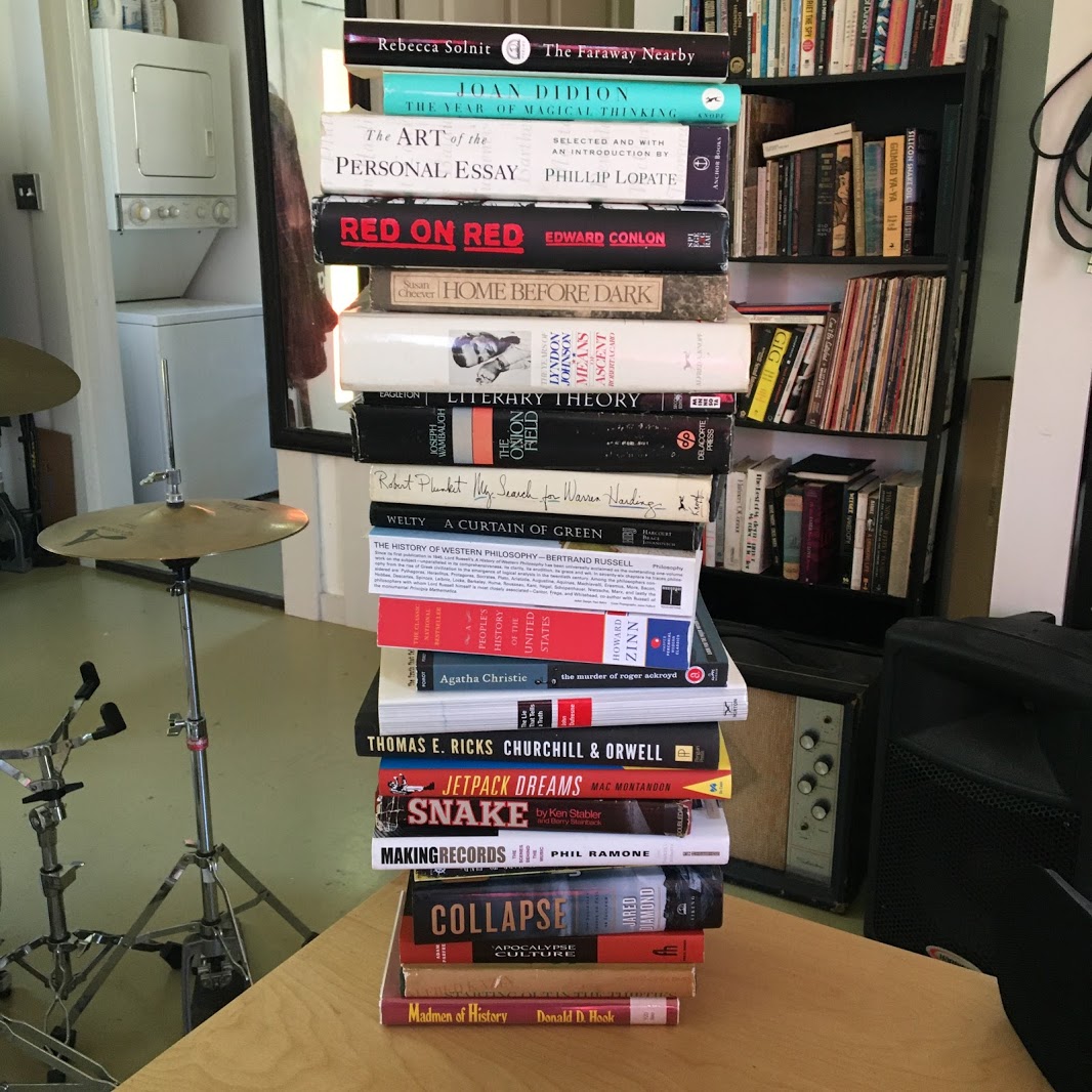 Stack of unread books